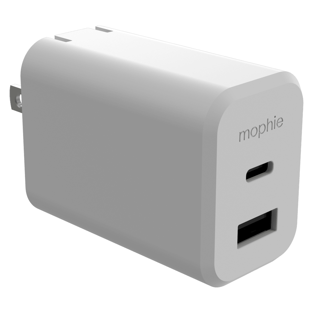 mophie 42W GaN Dual Port USB C and USB A Wall Charger