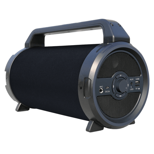 AMPD Bazooka Barrel Fabric Bluetooth Speaker with Microphone