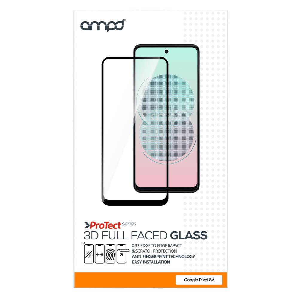 AMPD 3D Full Faced Tempered Glass for Google Pixel 8a