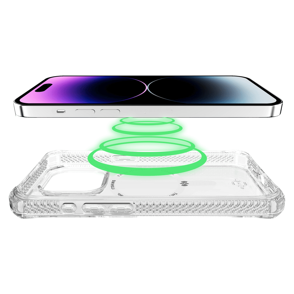 ITSkins Hybrid_R Clear MagSafe Case for Apple iPhone 15 Pro