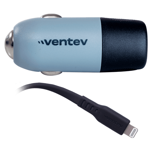 Ventev 20W ULTRAFAST USB C Universal Car Charger and USB C to Apple Lightning Cable