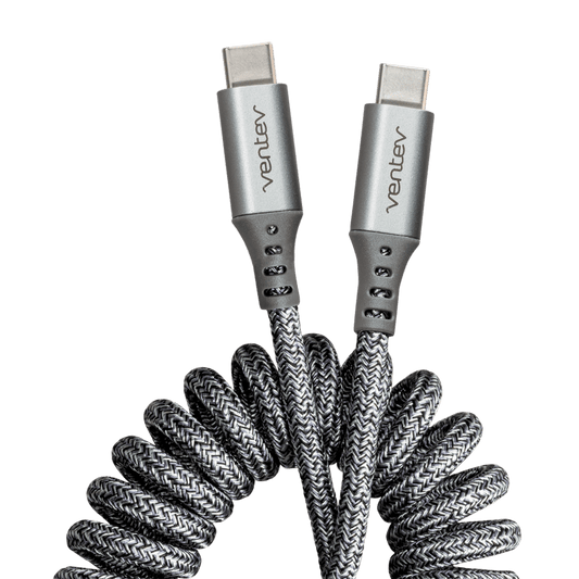 Ventev Chargesync Helix Coiled USB C to USB Type C Cable 3ft