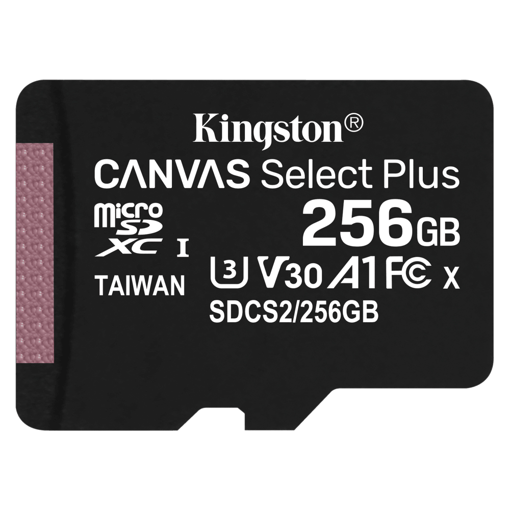 Kingston microSDXC Canvas Select Plus 256GB Memory Card and Adapter