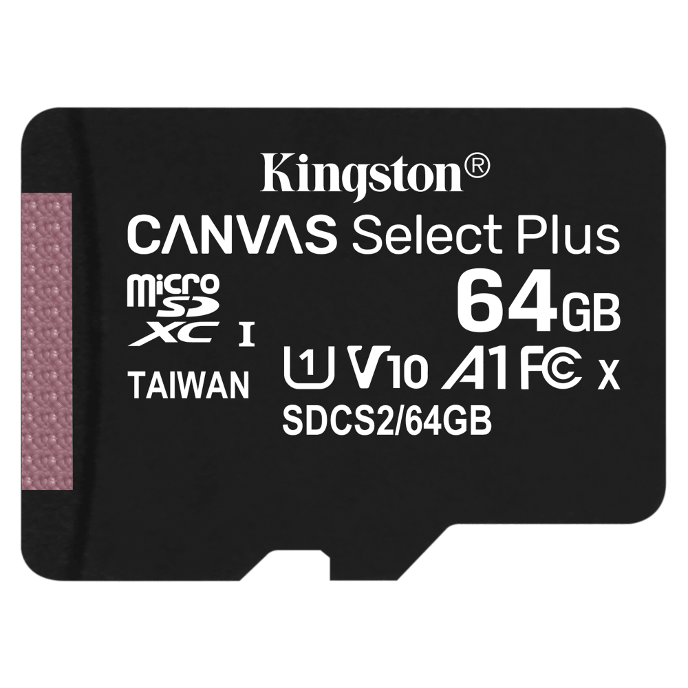 Kingston microSDXC Canvas Select Plus 64GB Memory Card and Adapter