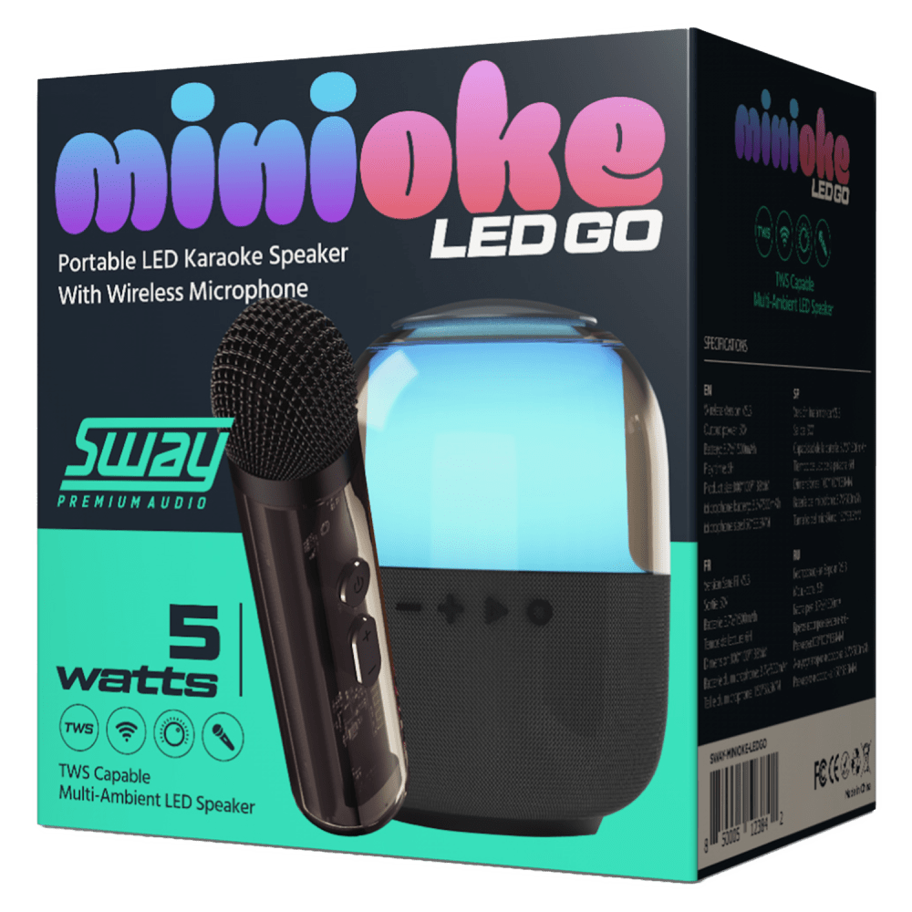 Sway Minioke LED Go Bluetooth Karaoke Speaker