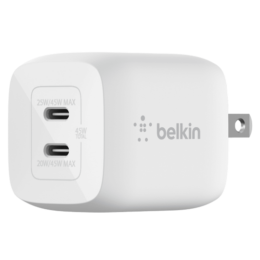 Belkin Dual Port USB C PD Wall Charger with PPS 45W